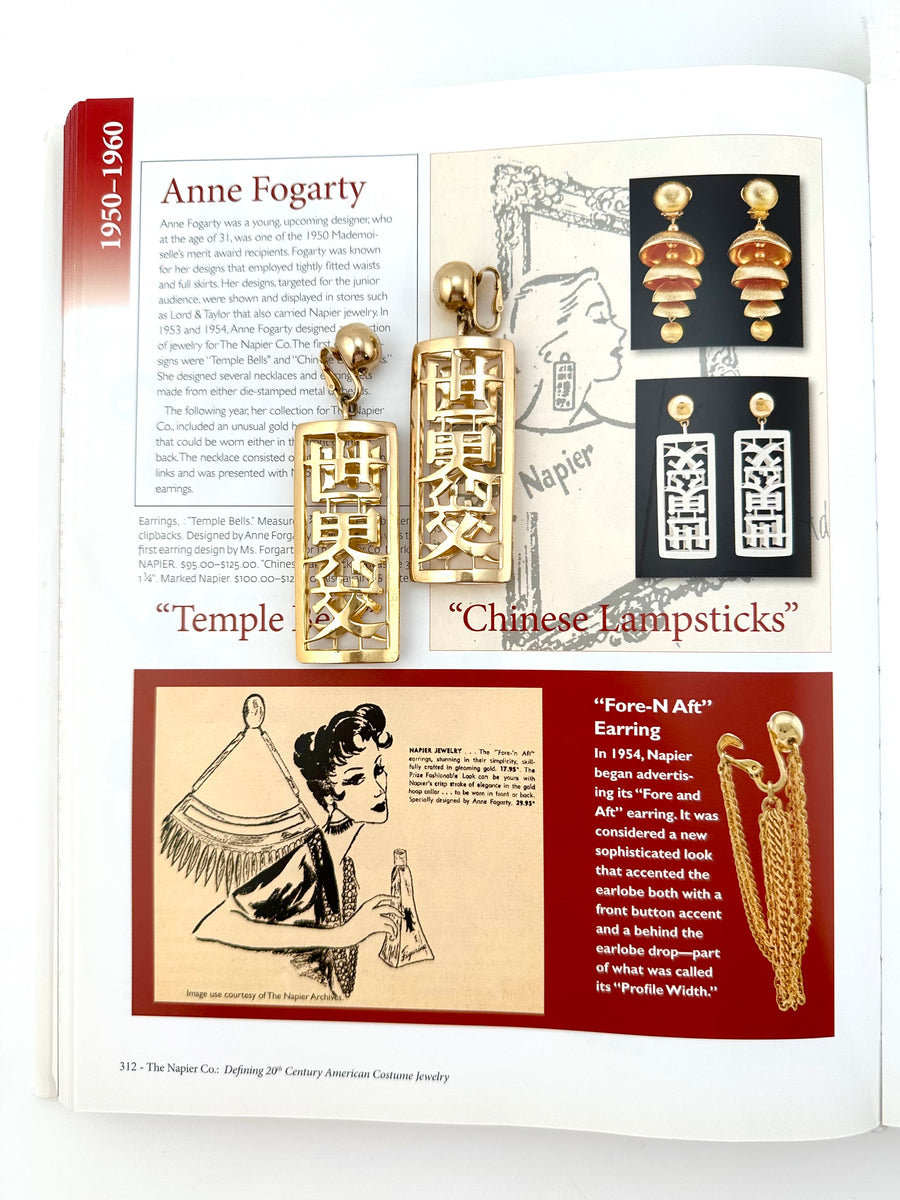 1950s Napier Chinese Inspired Dangle Earrings
