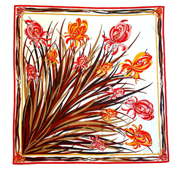1970s Cotton Emilio Pucci Flower Printed Scarf