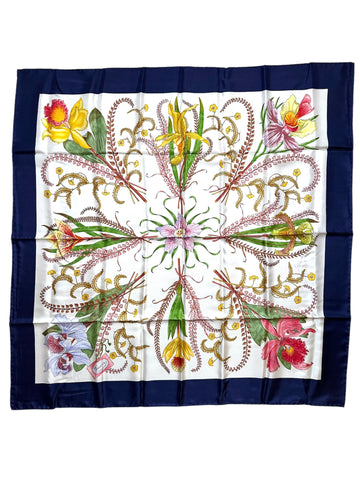 1970s Gucci Flower Scarf by Accornero Original Packaging