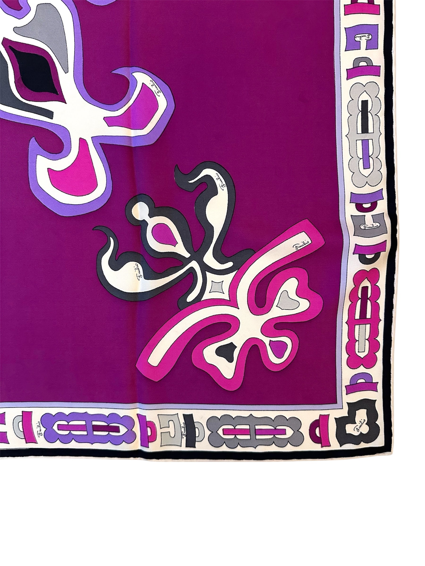Vintage Emilio Pucci Purple Silk Scarf – Ladybug Vintage
