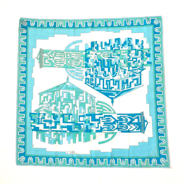 1970s Cotton Emilio Pucci Scarf Florence Baptistery and Bell Tower