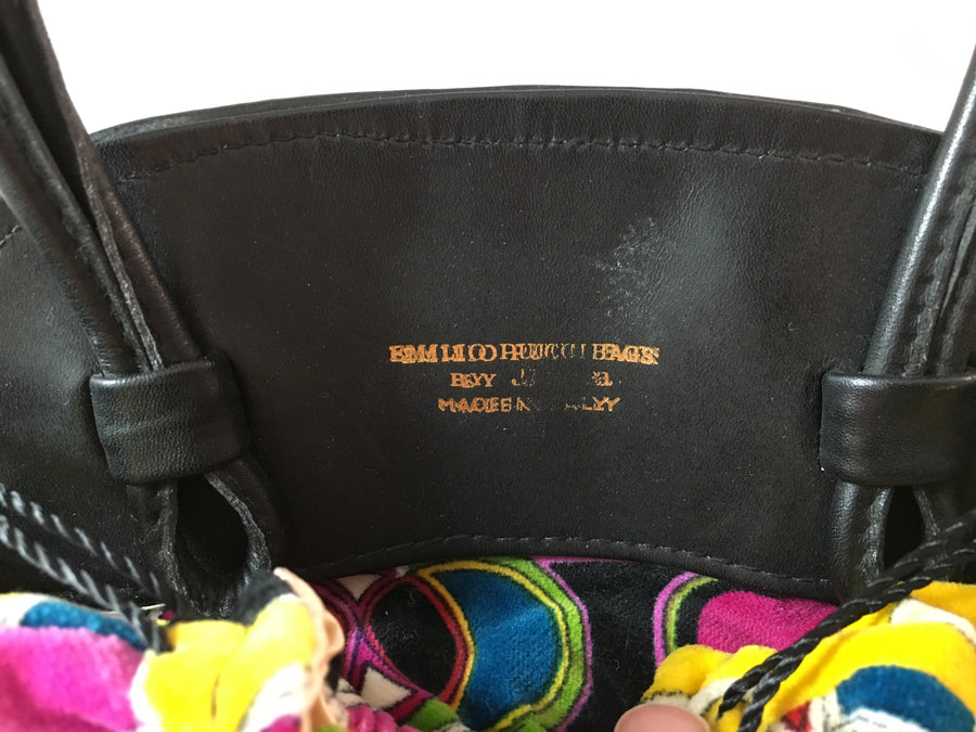 1960s Emilio Pucci Velvet Printed Handbag Purse