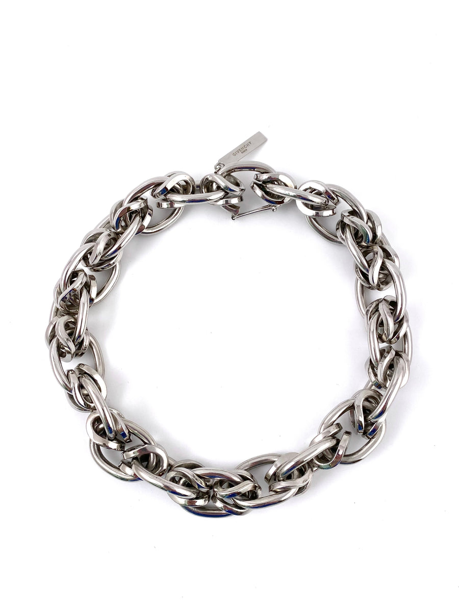 Silver-Tone Givenchy Choker Chain Necklace