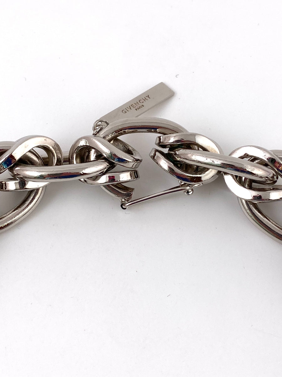Silver-Tone Givenchy Choker Chain Necklace