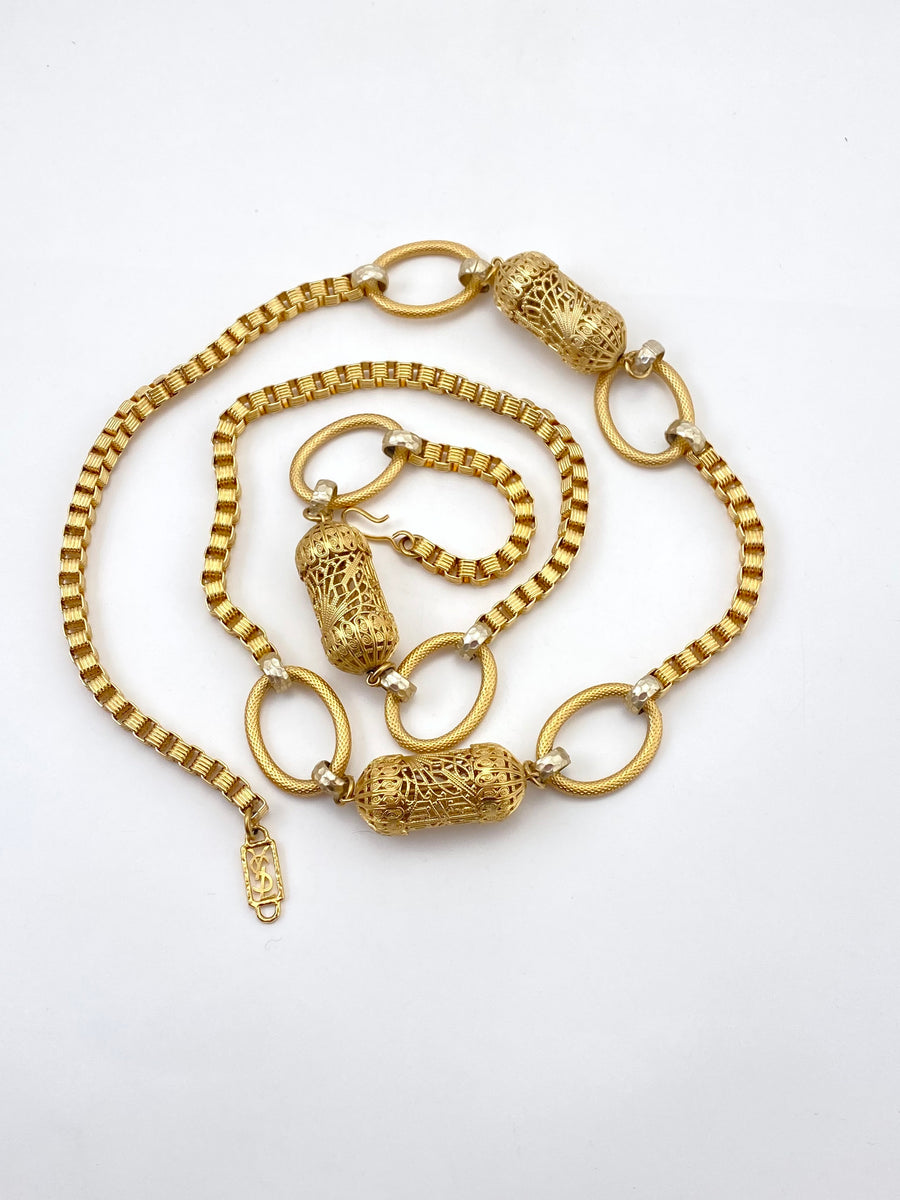 1970s Yves Saint Laurent Gold-Tone Chain Belt