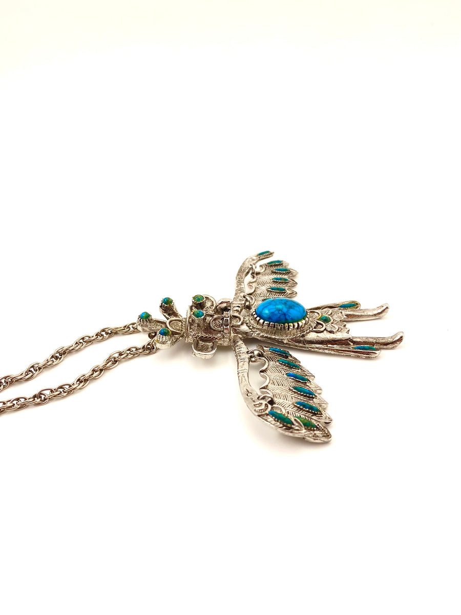 1970s Kachina Bird Man Necklace